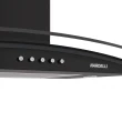Coifa de Parede Nardelli Vidro Curvo Clean 90cm Aço Pintado Exaustor Depurador Preto 110V