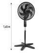 Ventilador de Coluna Arno 140W 40cm 6 Pás 3 Velocidades Preto VE2C 220V