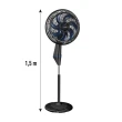 Ventilador de Coluna 150W 40CM 7 Pás Preto e Azul VE7C X-treme 110V